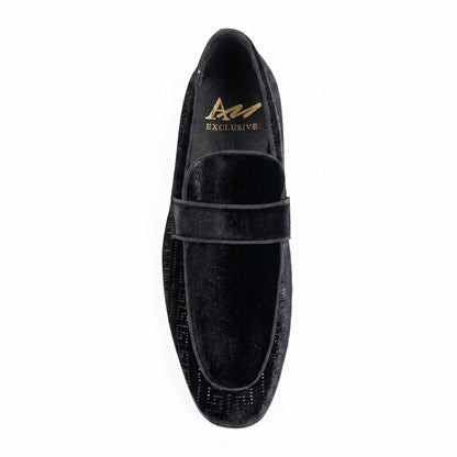 After Midnight Vincent Greek Key Crystal Loafer