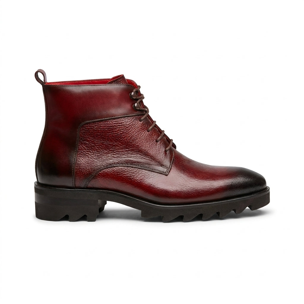 Giovanni 'Walker' Maroon Leather Boots