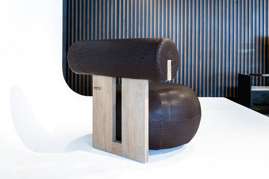 Marco Di Milano Salento Full Ostrich Quill Leather Lounge Chair - Dudes Boutique