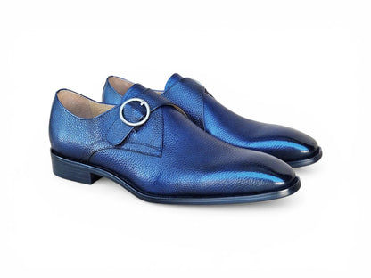 Single Monk Strap Plain Toe Shoes