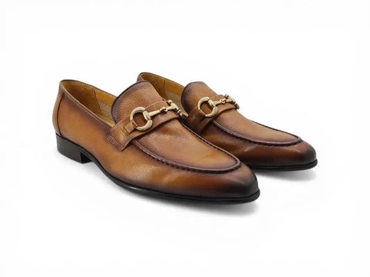 Soft Calf Leather with gold horse bit