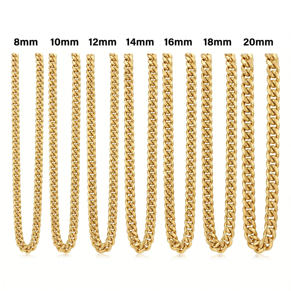 Kashani Solid Gold Plated 14k Cuban Chain