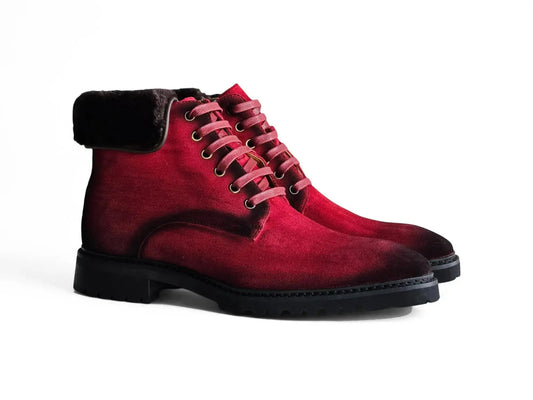 Suede Boot With Shearling