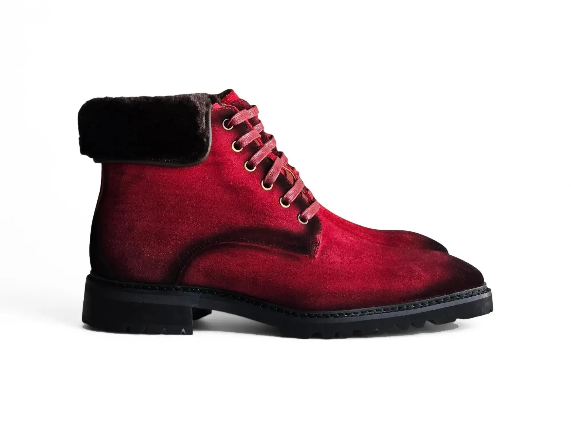 Suede Boot With Shearling