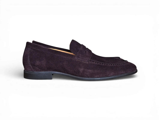 Suede Penny Loafer with Flexible Outsole