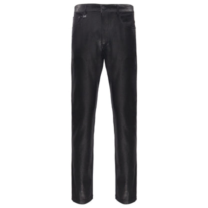 Men’s Elegant Black Textured Dress Pants BLACK