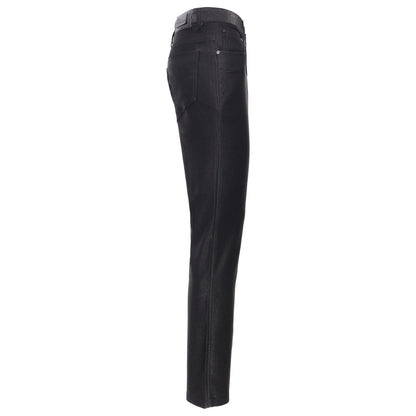 Men’s Elegant Black Textured Dress Pants BLACK