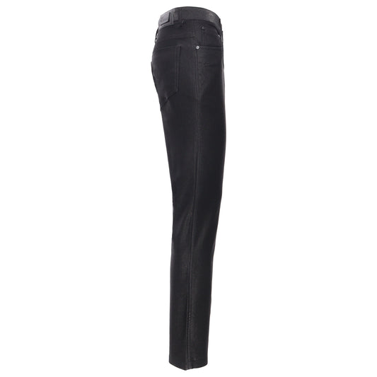 Men’s Elegant Black Textured Dress Pants BLACK
