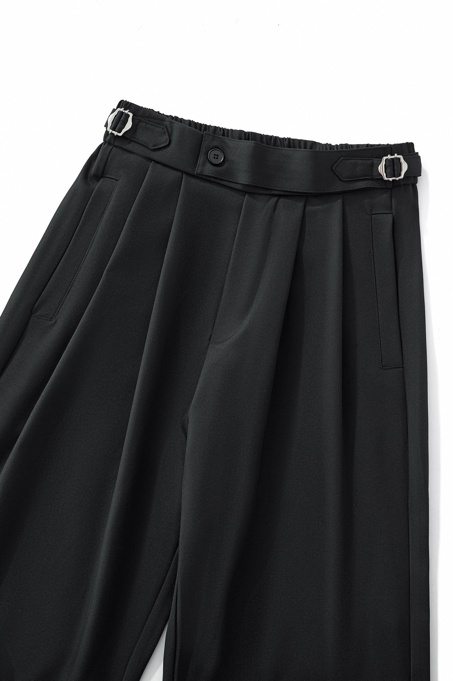 Wellington Side-Tab Trousers BLACK
