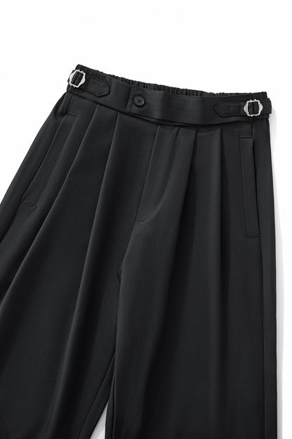 Wellington Side-Tab Trousers BLACK