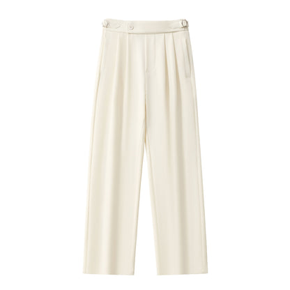 Wellington Side-Tab Trousers IVORY