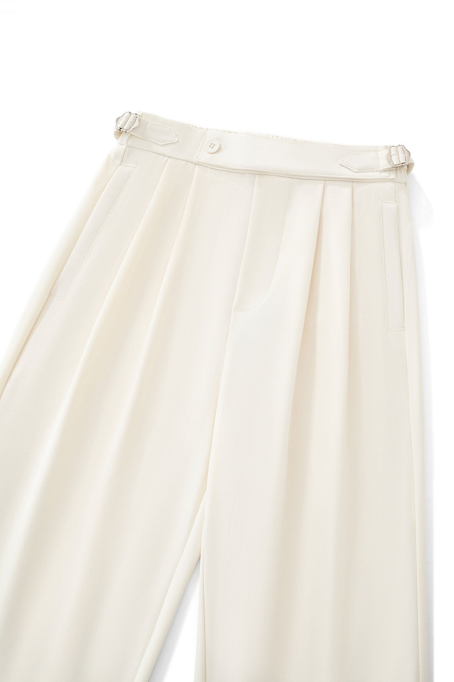 Wellington Side-Tab Trousers IVORY