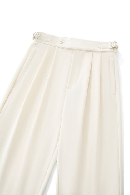 Wellington Side-Tab Trousers IVORY