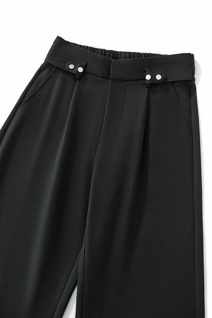 Kingsley Side-Tab Trousers BLACK