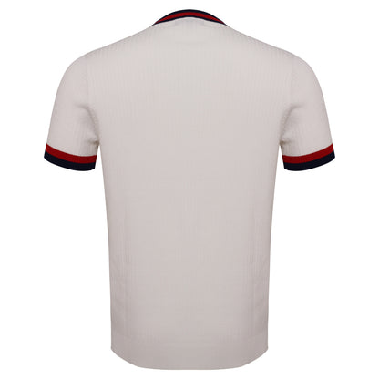 Elite Contrast Ribbed Tee WHITE