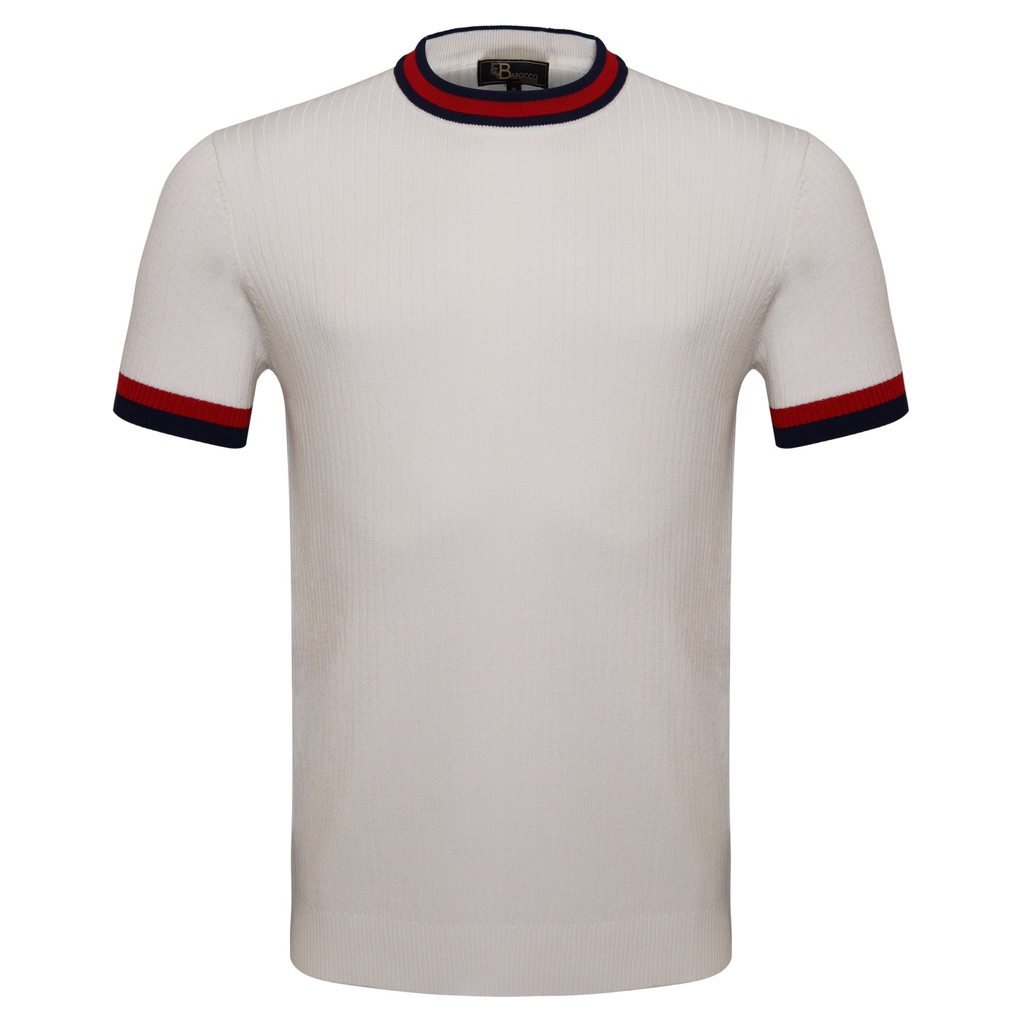 Elite Contrast Ribbed Tee WHITE