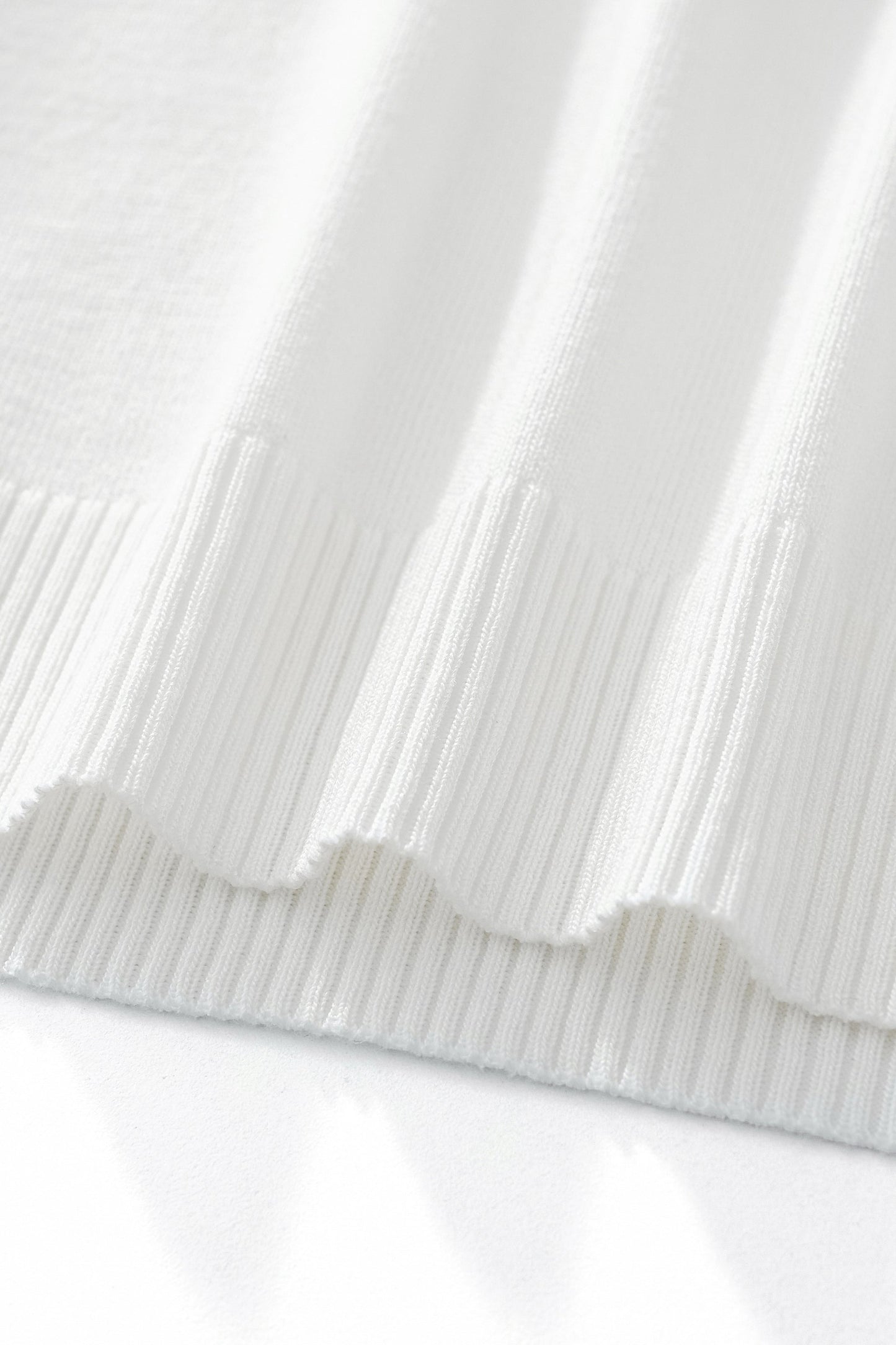 Strato Trim Knit Tee WHITE