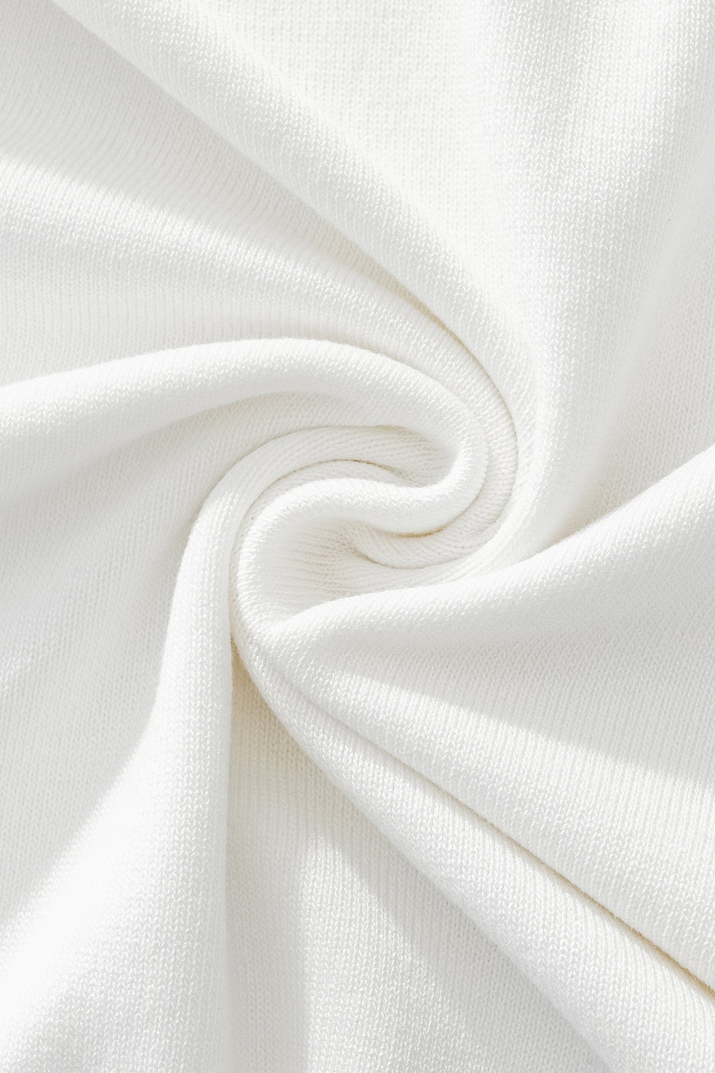 Strato Trim Knit Tee WHITE