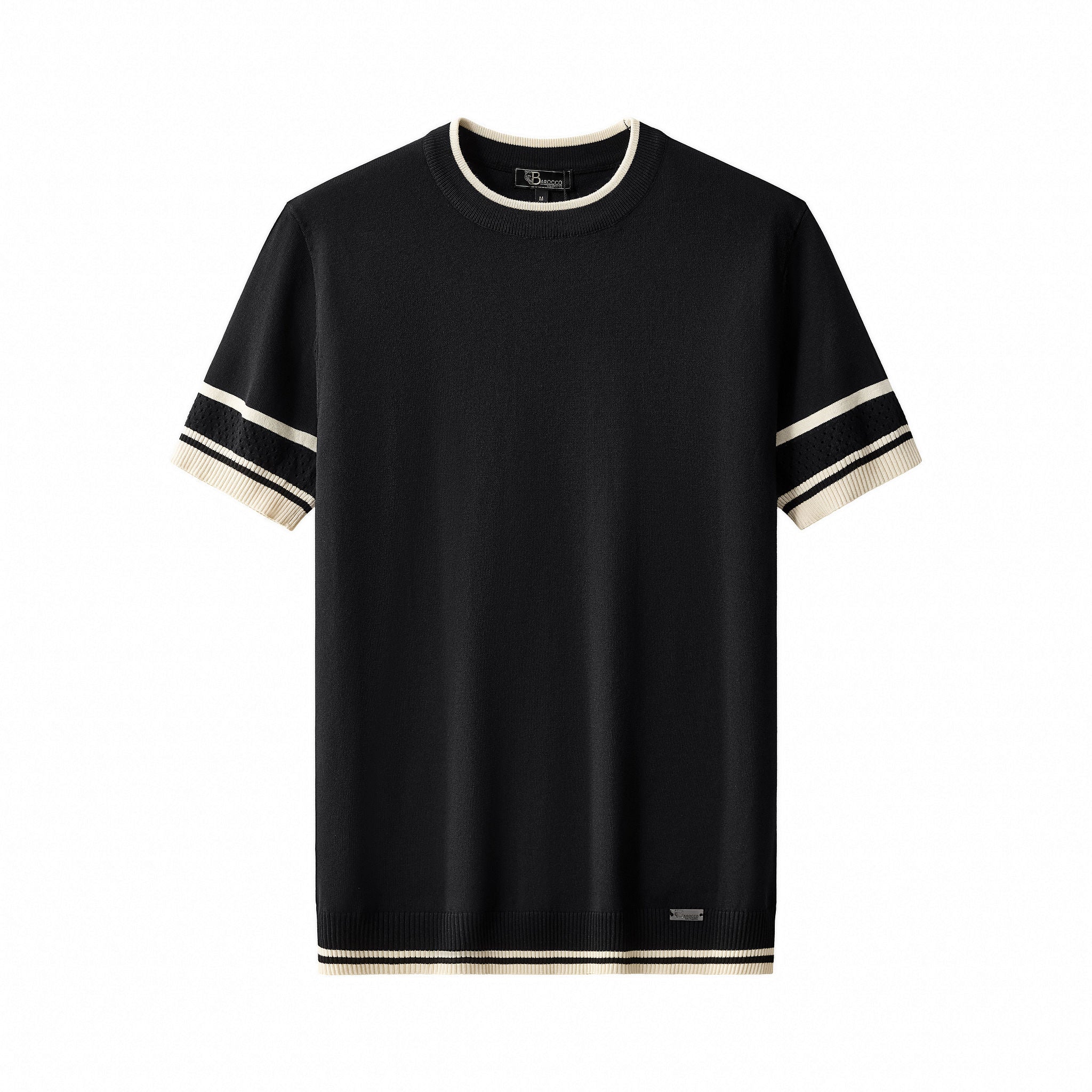 Monaco Trim Knit Tee BLACK