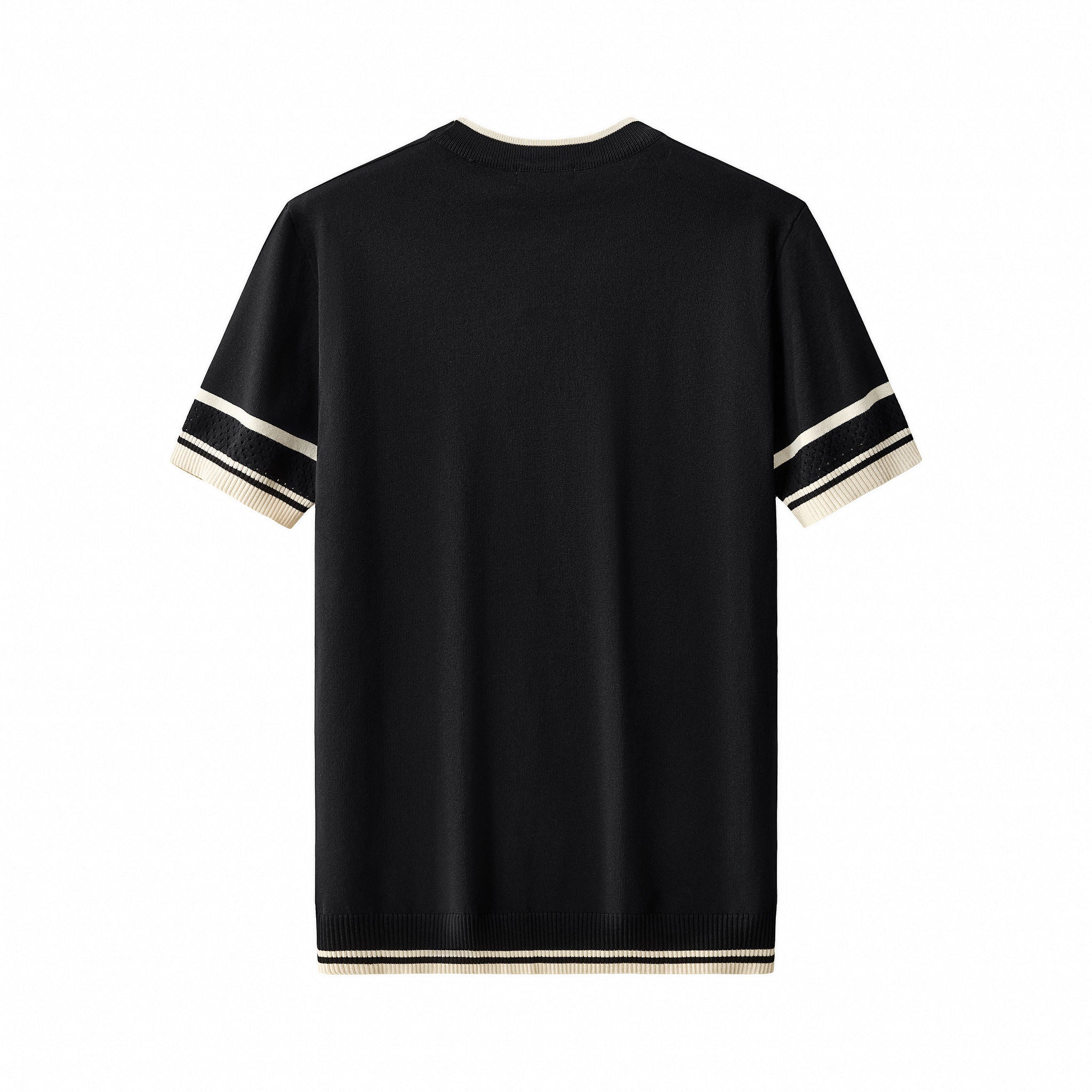 Monaco Trim Knit Tee BLACK