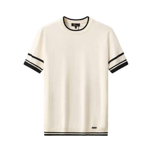 Monaco Trim Knit Tee WHITE