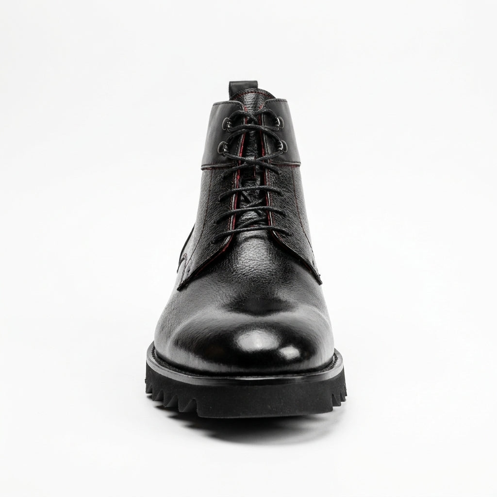 Giovanni 'Walker' Black Leather Boots