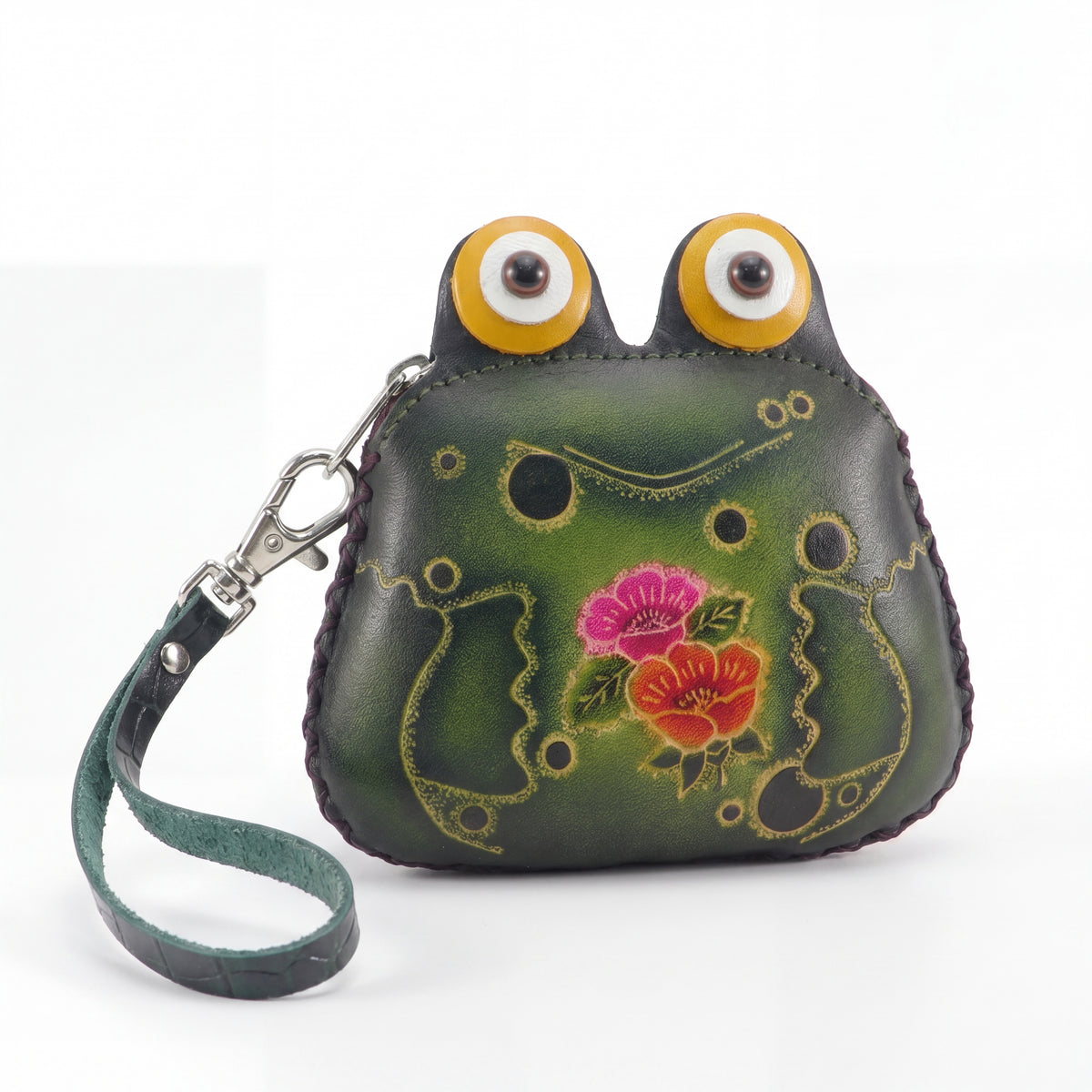 Hand made leather frog purse Frog Leather Purse - Etsy main image 2