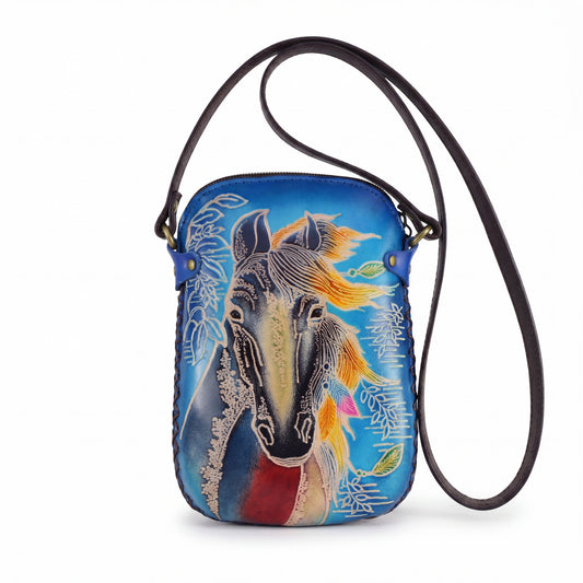 Kashani Leather Horse Handbag Pouch Phone Bag
