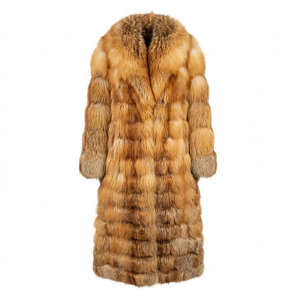 Kashani Women's Full Length Natural Red Fox Fur Coat