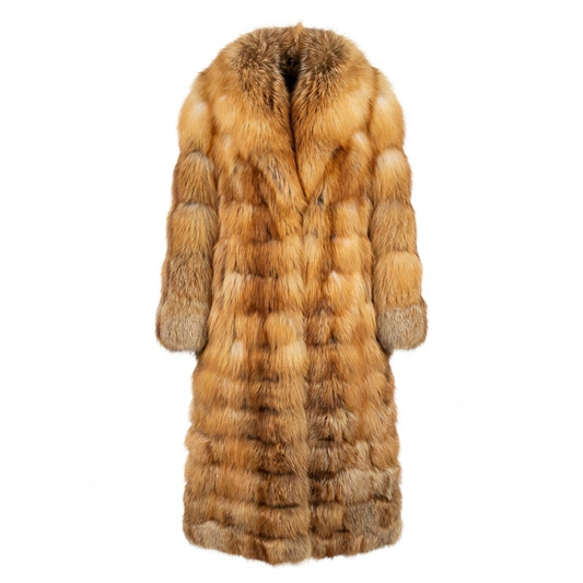 Kashani Women's Full Length Natural Red Fox Fur Coat