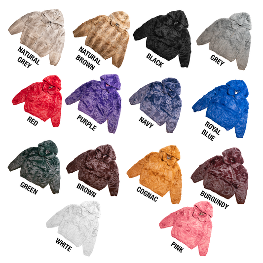 Kashani Women Rabbit Fur Hooded Bomber Jacket - Dudes Boutique