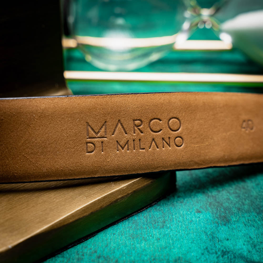 Marco Di Milano Alligator Belt Antique Cognac - Dudes Boutique