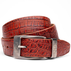 Marco Di Milano Alligator Belt Antique Cognac - Dudes Boutique