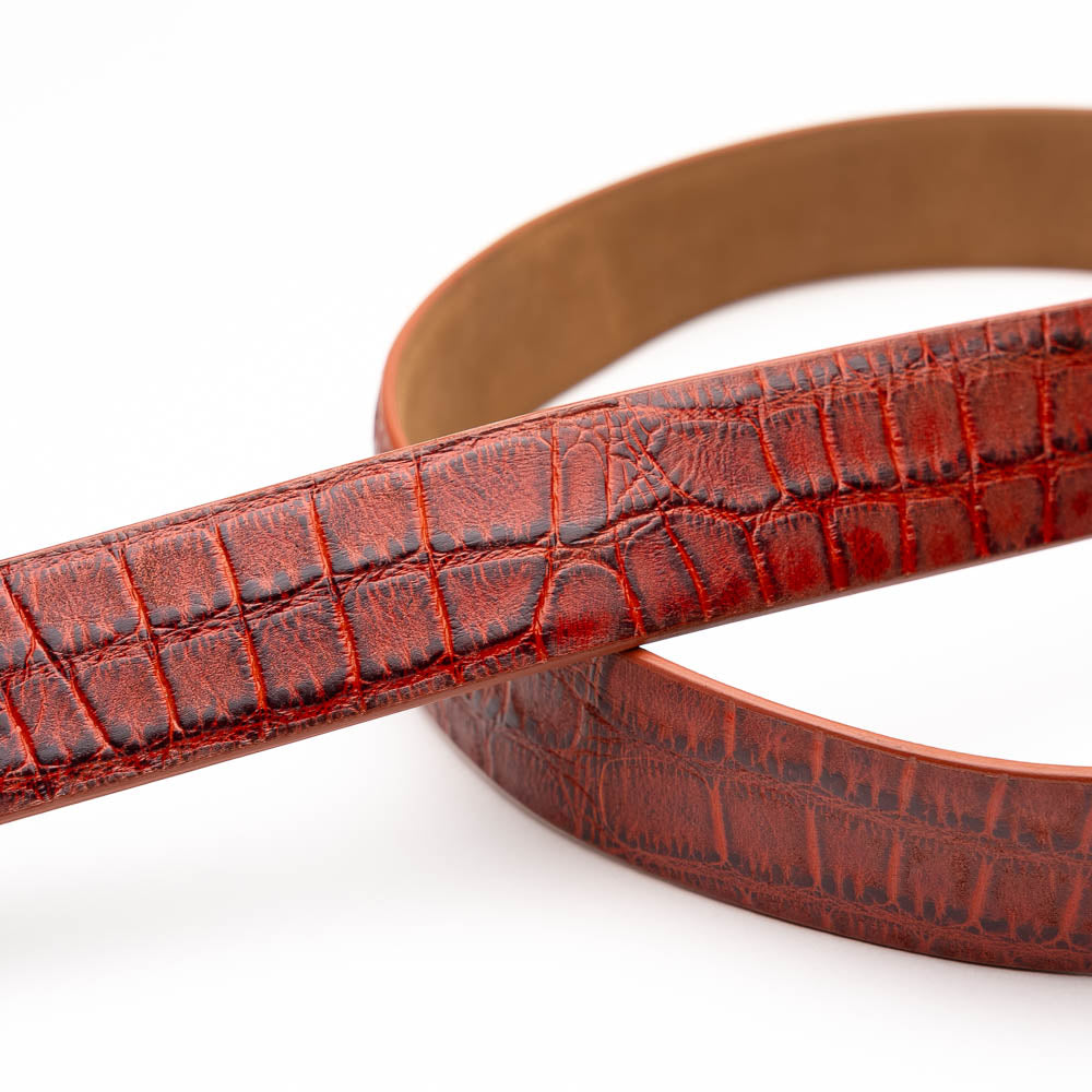 Marco Di Milano Alligator Belt Antique Cognac - Dudes Boutique