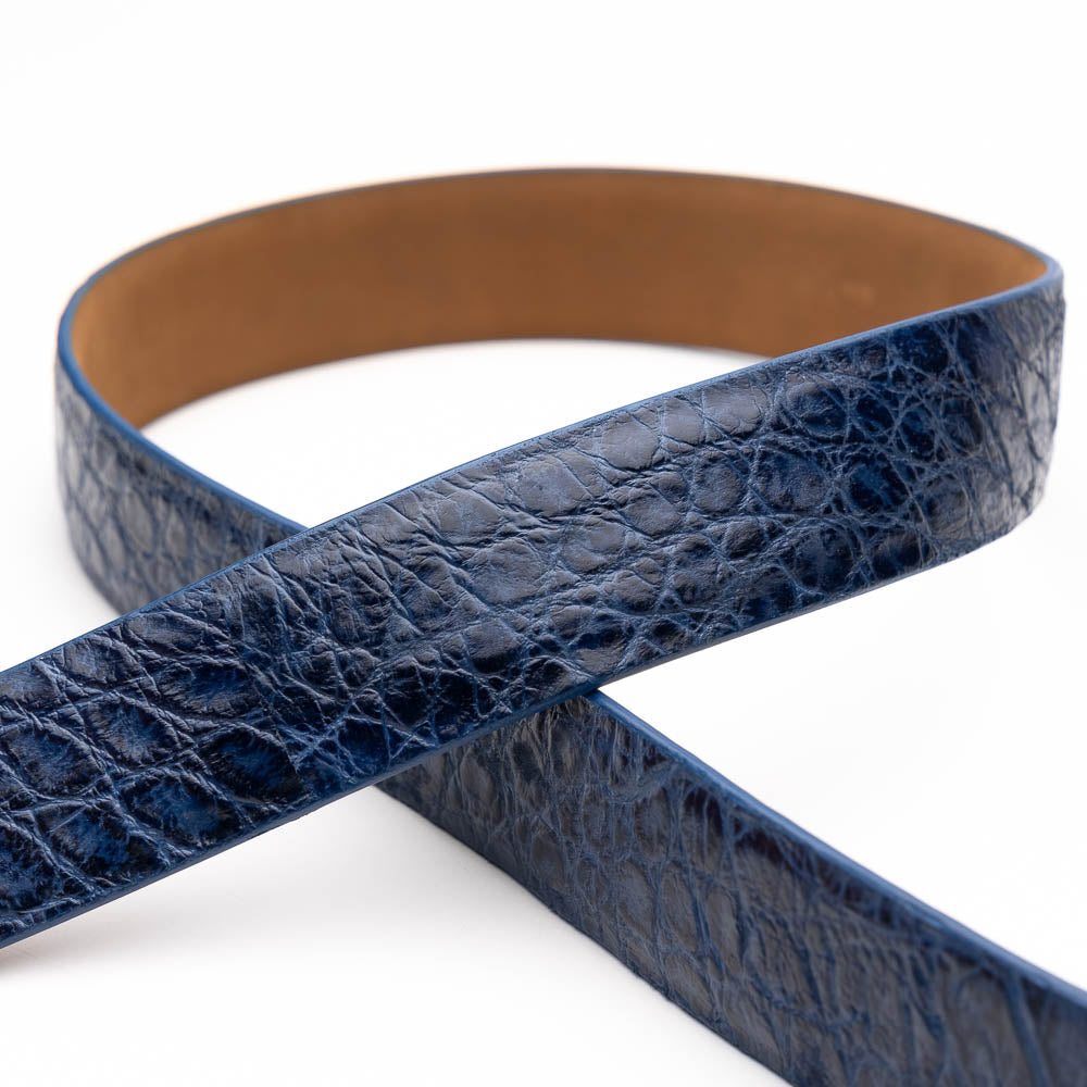 Marco Di Milano Alligator Belt Antique Navy - Dudes Boutique