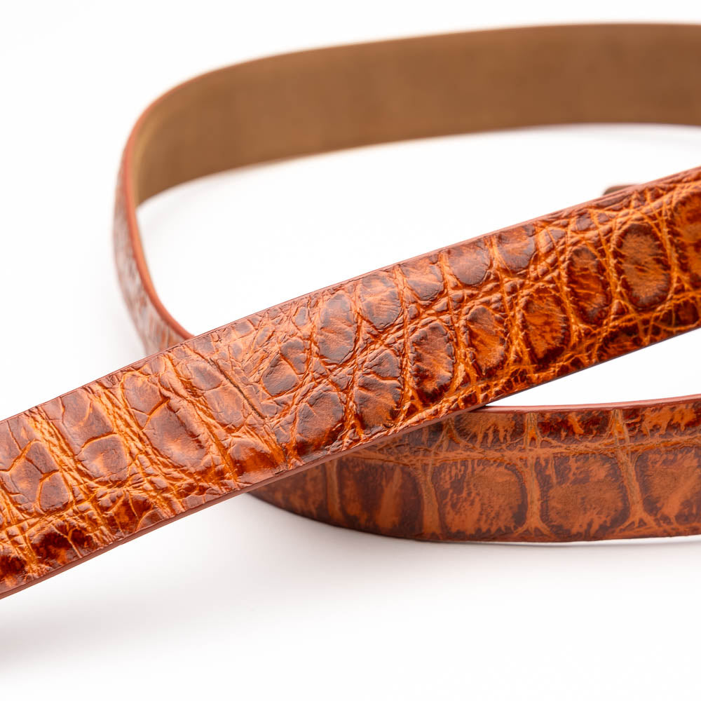 Marco Di Milano Alligator Belt Antique Honey - Dudes Boutique