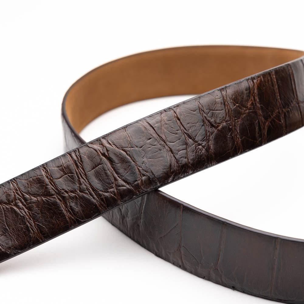 Marco Di Milano Alligator Belt Brown - Dudes Boutique