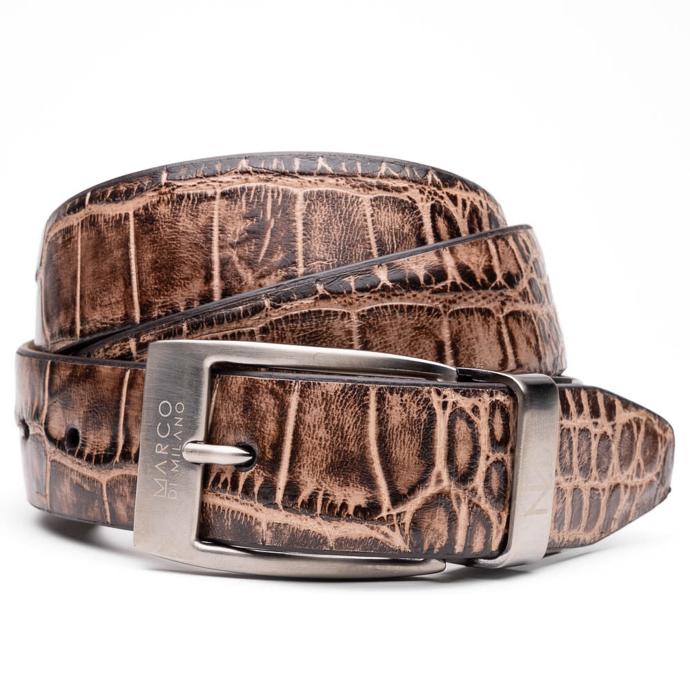 Marco Di Milano Alligator Belt Antique Orix - Dudes Boutique