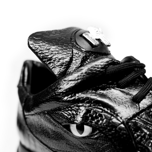 Mauri 8596 Black Hornback Alligator Sneakers - Dudes Boutique