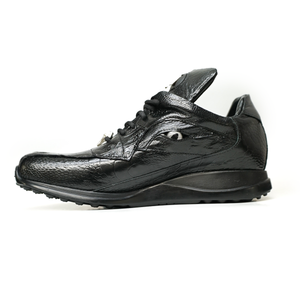 Mauri 8596 Black Hornback Alligator Sneakers - Dudes Boutique