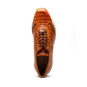 Marco Di Milano Alonzo Cognac All Over Caiman Crocodile Sneakers - Dudes Boutique