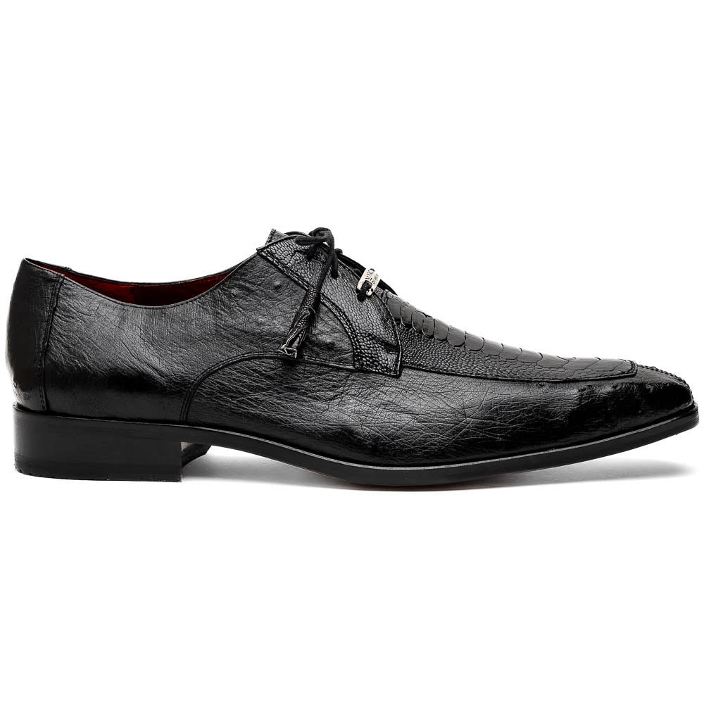 Marco Di Milano Andretti Black Ostrich Leg Dress Shoes - Dudes Boutique