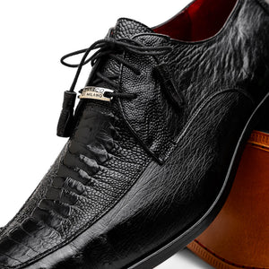 Marco Di Milano Andretti Black Ostrich Leg Dress Shoes - Dudes Boutique