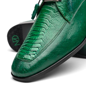 Marco Di Milano Andretti Green Lemon Ostrich Leg Dress Shoes - Dudes Boutique