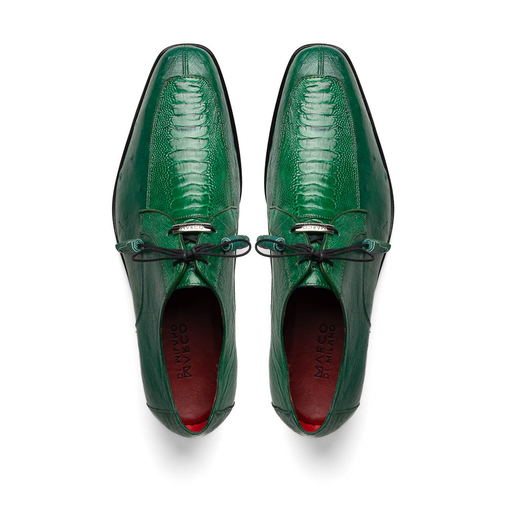 Marco Di Milano Andretti Green Lemon Ostrich Leg Dress Shoes - Dudes Boutique