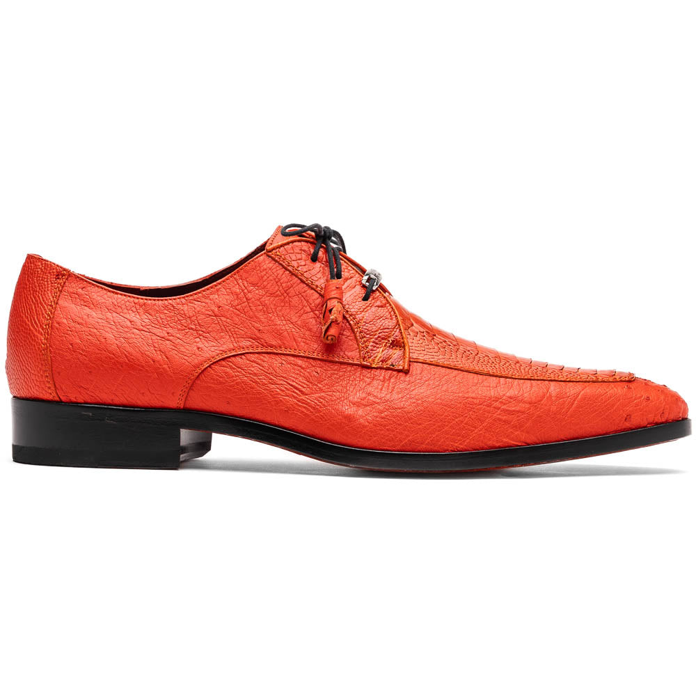 Marco Di Milano Andretti Orange Ostrich Leg Dress Shoes - Dudes Boutique