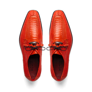 Marco Di Milano Andretti Orange Ostrich Leg Dress Shoes - Dudes Boutique