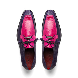 Marco Di Milano Andretti Pink / Purple Ostrich Leg Dress Shoes - Dudes Boutique