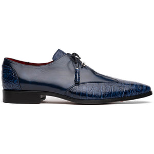 Marco Di Milano Anzio Navy Alligator & Calfskin Dress Shoes - Dudes Boutique