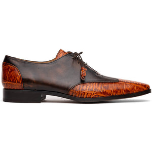 Marco Di Milano Anzio Brandy Alligator & Calfskin Dress Shoes - Dudes Boutique